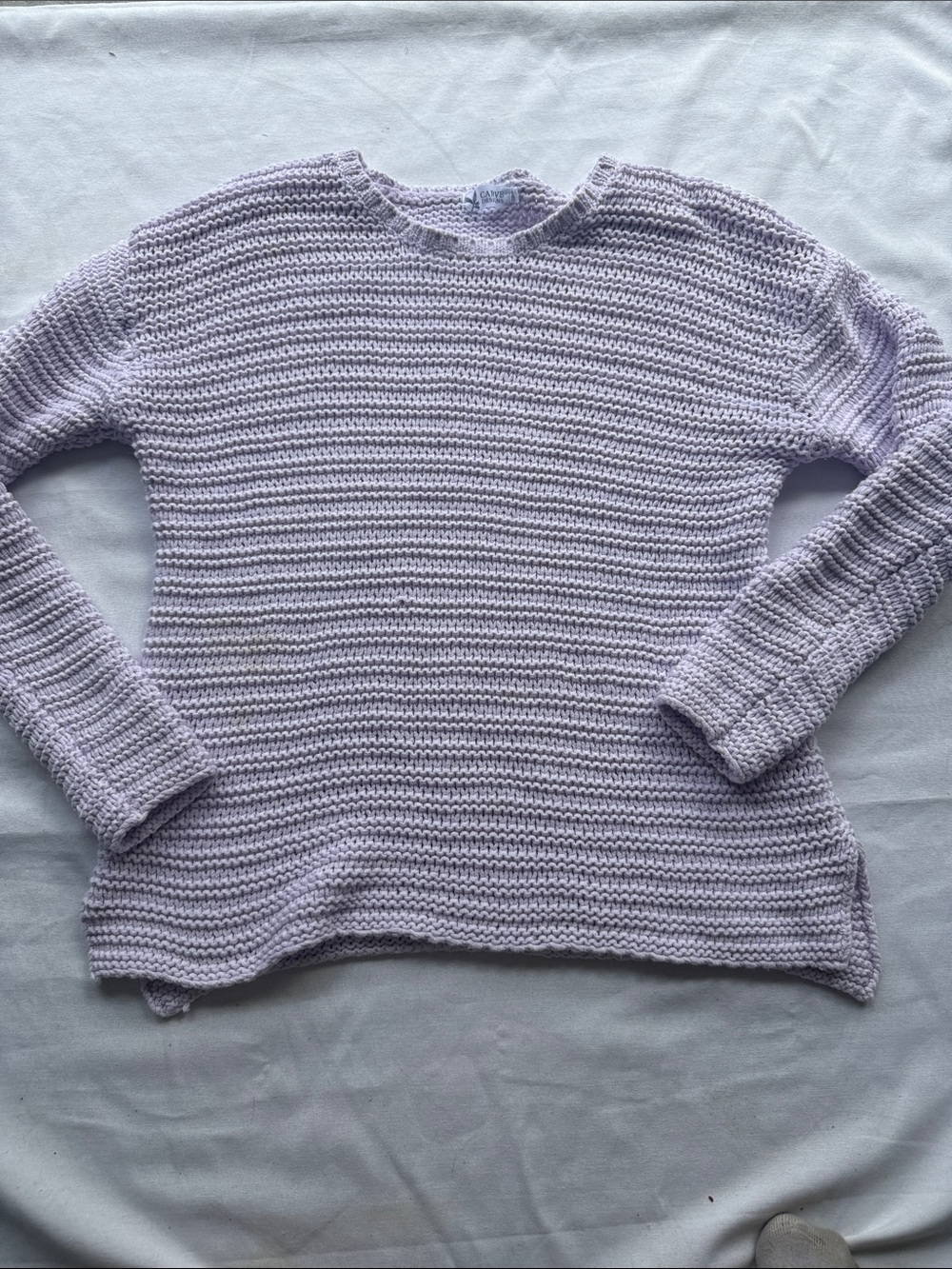 Carve Designs Lavender Crewneck Knit Sweater